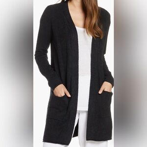 Barefoot Dreams CozyChic Lite Long Cardigan, black, XS